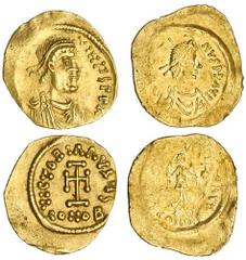 Ancient Coins Constantine IV (AD 668-685), AV Tremissis, 1.39g, Constantinople, diademed, draped and cuirassed bust right, rev. victoria avgus, cross potent on base, conob below (Sear 1162; DOC 17), g