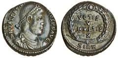 The East Harptree Hoard of 4th Century Silver Coins Valentinian I (AD 364-375), AR Siliqua, 2.04g, Sirmium, 364, pearl-diademed, draped and cuirassed bust right, d n valentini-anvs p f avg, rev. votis
