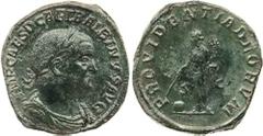 Balbinus (AD 238), Sestertius, 21.33g, imp caes d cael balbinvs avg, laureate, draped and cuirassed bust of Balbinus right, rev. providentia deorvm, Providentia standing let, holding cornucopia and wa
