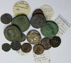 ANCIENT COINS An assortment of Roman Imperial bronze issues (14), including interalia, Nero, BI Tetradrachm, 12.84g, Alexandria (Milne 270); also, Antoninus Pius, AE Sestertius, Rome, AD 151-52, rev. 