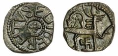 Northumbria - Eadberht Northumbria, Eadberht (738-758), Sceat, Series Y, class F variety, EOTBERHTVS in Roman lettering, around small elaborate central cross pommée in beaded inner circle, rev. fantas