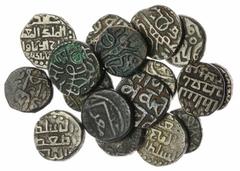 Indian Coins Ghorids of Ghazna, Mu'izz (1173-1203), billon Jitals (3), various types, Taj al-Din Yildiz (1206-15), billon Jitals (3), legends both sides, Nasir al-Din Qubacha (1203-28), billon Jital, 