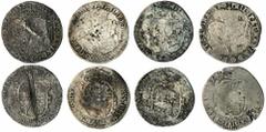 PHILIP AND MARY (1554-1558) Philip and Mary (1553-1558), Shillings (4), undated, with full titles with mark of value (2), 5.61g, 8h; 5.57g, 7h (North 1967; Spink 2498); another, 1554, with full titles