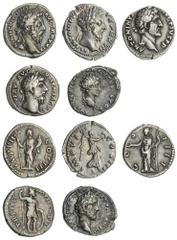 The Roman Empire Roman Imperial, Denarii (5), Antoninus Pius, 138-161AD, (RIC.129); Antoninus Pius & Marcus Aurelius, 138-161AD, (RIC.III 417a ; BMCRE.155 ; RSC.15); Marcus Aurelius, 161-180AD, (Ric-I