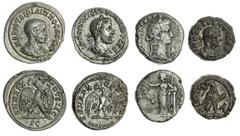 The Roman Empire Roman Provincial, Tetradrachms (4), ( I ) Philip I, 244-249AD, BI Tetradrachm, Laureate and draped bust right, rev eagle facing, with outstretched wings, head left, laurel wreath in m