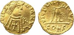 British Coins and Medals. Visigoths , pseudo-imperial series in the name of Justinian I (527-63), tremissis, bust of Justinian r., rev . Victory advancing r., wt. 1.41gms. (cf. W. Tomasini, The Barbar
