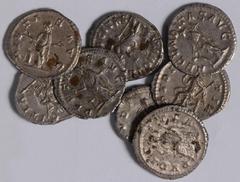 Ancient Coins Julia Maesa, grandmother of Elagabalus, denarii, Rome, AD 218-222 (8): IVLIA MAESA AVG, draped bust r., rev. PIETAS AVG, Pietas standing l., raising hands, altar by feet (2), wts. 2.41gm