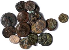 Ancient Coins Mixed Greek and Celtic Æ and AR coins (18) including: Islands off Ionia, Chios, Æ 18mm, c. 190-133 BC, Erostra- magistrate, Sphinx seated r., ear of corn before, rev. HPOΣTPA XIOΣ, ampho