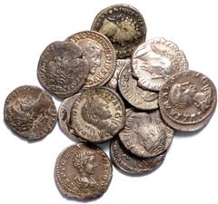 Ancient Coins Denarii (13), including Maximinus I, Rome, AD 236, IMP MAXIMINVS PIVS AVG, laureate, draped and cuirassed bust r., rev. VICTORIA AVG, Victory advancing r., holding wreath and palm, wt. 2