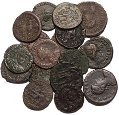 Ancient Coins Late Roman billon and Æ units (17): Julian, Rome, RIC VIII 329 (2); Valentinian I, Siscia, RIC IX 14a.xxxv, 15a.xia; Valens, Arelate, RIC IX 9b.iib, Thessalonica, RIC IX 16b.xxvii; Grati