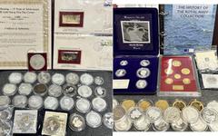 Miscellaneous Miscellaneous British and World coinage (lot): George V, sixpence, 1933, bare head l., rev. oak sprigs and acorns (S.4041); George VI, halfcrown, 1941, bare head l., rev. shield of arms,