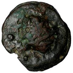 ANCIENT COINS Anonymous (280 BC), Aes Grave Sextans, scallop shell flanked by two pellets, rev. caduceus flanked by two pellets, wt. 50gms. (Cr 14/5, HN Italy 272), fair