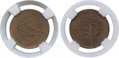 † Foreign Coins Islamic Coins. Ottoman , Abdul Aziz (1277-1293h), 4 para, Misr 1277h, year 4 (KM.240), in plastic holder, graded by NGC as MS63RB £40-50