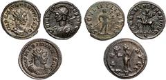 ANCIENT COINS Probus (AD 276-282), BI aurelianus, Cizycus, radiate, helmeted, cuirassed bust l., rev. emperor riding l., wt. 4.05g (RIC 904; Cohen 69); Carinus (AD 282-285), BI aurelianus, Lugdunum AD