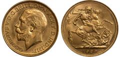 G George V, proof sovereign, 1920S, bare head l., rev. St. George and the dragon, S above date (S.4003; M.280; McD.264; KM.29; Fr.38), a marvellous sovereign, essentially FDC, lustrous and obviously s