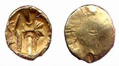 Ancient Coins No.: 6 Estimate: £ 60 Celtic, Mainland Europe, Attrebates in Gaul, quarter-stater 1.44g, "boat-type" (cf Scheers 13 ff), about very fine £60-80 Variously attributed to Gaul, Dorset, or K