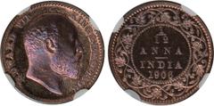 Indian Coins India, Edward VII, bronze proof 1/12 anna, 1906C, EDWARD VII KING & EMPEROR, bare head r., rev. value, country, and date, all within border of scrolling foliage (SW.7.222), certified and 