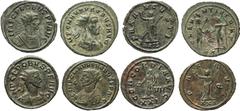 Ancient Coins Probus (AD 276-282), antoniniani (4): IMP C M AVR PROBVS AVG, rad., dr. bust r., rev. CLEMENTIA TEMP, Probus standing r., holding sceptre, receiving Victory from Jupiter standing l., hol