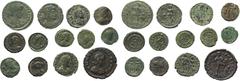 Ancient Coins Roman Imperial Coinage (13): Valens, AE3, SECVRITAS REPVBLICAE; Valentinian II, AE4 (3): VOT V MVLT X; VOT V MVLT XX; GLORIA REPVBLICE; Theodosius I (3): AE2, GLORIA ROMANORVM; AE4 (3): 