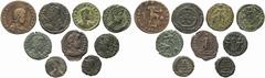 ANCIENT COINS Roman Imperial Coinage (9): Constantius Gallus, half cententionalis, FEL TEMP REPARATIO; Julian II, AE3, VOT X MVLT XX; Jovian, AE3, VOT V MVLT X; Valentinian, AE3, SECVRITAS REIPVBLICAE