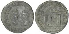MOESIA INFERIOR. Marcianopolis. Caracalla, with Julia Domna, A.D. 198-217. Æ Pentassarion. A.D. 215. Quintillianus, consular legate. Laureate head of Caracalla right vis-à-vis draped bust of Julia Dom
