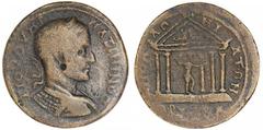 MYSIA. Apollonia ad Rhyndacum. Maximinus I 'Thrax', A.D. 235-238. Æ 36 mm. Laureate and cuirassed bust of Maximinus I right. Rv. Apollo standing right, holding arrow and rest hand on low column, withi