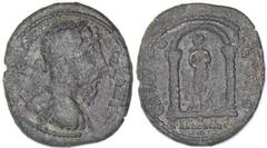 LYDIA. Philadelphia. Marcus Aurelius, A.D. 161-180. Æ 28 mm. A.D. 166-180. Eugenetor, magistrate. Laureate and cuirassed bust of Marcus Aurelius right. Rv. Statue of Aphrodite, nude, standing facing, 