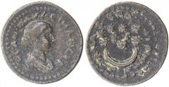 CILICIA. Anazarbus. Diva Paulina, † ca. A.D. 235. Æ Triassarion. Year 254 (A.D. 235/6). Draped bust of Diva Paulina right. Rv. Crescent and seven stars; below, date (ET ΔNC). 13.37 grams. Ziegler 650 