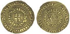 Crusader Kingdom of JERUSALEM. Ca. 1148/1159-1187. Bezant. Phase II imitation of a Misr mint Fatimid Dinar of al-Âmir. 3.48 grams. A-730, CCS 4. Extremely Fine. (300-400)