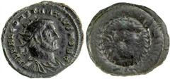 TICINUM. Constantius I, Chlorus, Caesar, 293-305 A.D. AE Antoninianus. Pre-reform Coinage . Rv. VOT/(?) wreath. Cf. RIC 41. Choice Very Fine/Very Good. Reverse weakly struck. Scarce. (25-50)